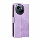 For Tecno Spark Go 1 / Pop 9 / Spark Go 2025 Embossed Rhombus Starry Leather Phone Case(Purple) - 3