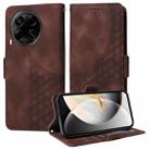 For Tecno Camon 30S / Camon 30S Pro Embossed Rhombus Starry Leather Phone Case(Brown) - 1