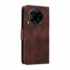 For Tecno Camon 30S / Camon 30S Pro Embossed Rhombus Starry Leather Phone Case(Brown) - 3