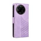 For Tecno Camon 30S / Camon 30S Pro Embossed Rhombus Starry Leather Phone Case(Purple) - 3