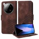 For Infinix Zero 40 4G / 5G Embossed Rhombus Starry Leather Phone Case(Brown) - 1