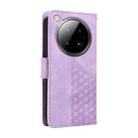 For Infinix Zero 40 4G / 5G Embossed Rhombus Starry Leather Phone Case(Purple) - 3