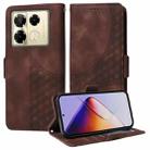 For Infinix Note 40 Pro 4G / 5G / Note 40 Pro+ Embossed Rhombus Starry Leather Phone Case(Brown) - 1