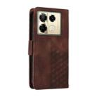 For Infinix Note 40 Pro 4G / 5G / Note 40 Pro+ Embossed Rhombus Starry Leather Phone Case(Brown) - 3