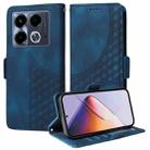 For Infinix Note 40 4G Embossed Rhombus Starry Leather Phone Case(Blue) - 1