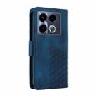 For Infinix Note 40 4G Embossed Rhombus Starry Leather Phone Case(Blue) - 3