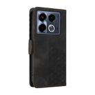 For Infinix Note 40 4G Embossed Rhombus Starry Leather Phone Case(Black) - 3