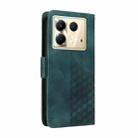 For Infinix Note 40 5G Embossed Rhombus Starry Leather Phone Case(Green) - 3