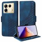 For Infinix Note 40 5G Embossed Rhombus Starry Leather Phone Case(Blue) - 1