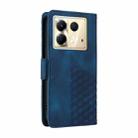 For Infinix Note 40 5G Embossed Rhombus Starry Leather Phone Case(Blue) - 3