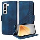 For Infinix Hot 50 4G Embossed Rhombus Starry Leather Phone Case(Blue) - 1