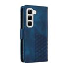 For Infinix Hot 50 4G Embossed Rhombus Starry Leather Phone Case(Blue) - 3