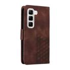 For Infinix Hot 50 4G Embossed Rhombus Starry Leather Phone Case(Brown) - 3