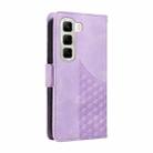 For Infinix Hot 50 4G Embossed Rhombus Starry Leather Phone Case(Purple) - 3