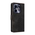 For Infinix Hot 40i Embossed Rhombus Starry Leather Phone Case(Black) - 3