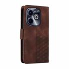 For Infinix Hot 40i Embossed Rhombus Starry Leather Phone Case(Brown) - 3