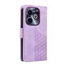 For Infinix Hot 40i Embossed Rhombus Starry Leather Phone Case(Purple) - 3