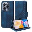 For Infinix Hot 40 / Hot 40 Pro Embossed Rhombus Starry Leather Phone Case(Blue) - 1