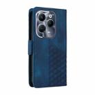 For Infinix Hot 40 / Hot 40 Pro Embossed Rhombus Starry Leather Phone Case(Blue) - 3