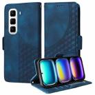 For Infinix Hot 50 Pro+ 4G Embossed Rhombus Starry Leather Phone Case(Blue) - 1