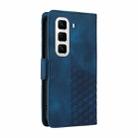 For Infinix Hot 50 Pro+ 4G Embossed Rhombus Starry Leather Phone Case(Blue) - 3