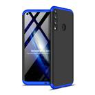 For Huawei P40 Lite E GKK Three Stage Splicing Full Coverage PC Protective Case(Black Blue) - 1