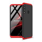 For Huawei P40 Lite E GKK Three Stage Splicing Full Coverage PC Protective Case(Black Red) - 1