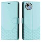 For Sharp Aquos Wish 4 Honeycomb Embossing RFID Leather Phone Case(Mint Green) - 2