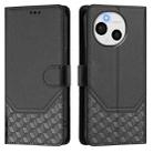 For Sharp Aquos Sense9 Plus Honeycomb Embossing RFID Leather Phone Case(Black) - 2