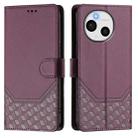 For Sharp Aquos Sense9 Honeycomb Embossing RFID Leather Phone Case(Violet) - 2