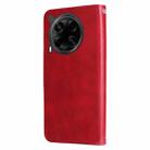 For Tecno Camon 30 4G / 5G Fashion Calf Texture Zipper Leather Phone Case(Red) - 3