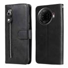 For Tecno Camon 30 Pro Fashion Calf Texture Zipper Leather Phone Case(Black) - 1