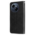 For Tecno Spark Go 1 / Pop 9 / Spark Go 2025 Fashion Calf Texture Zipper Leather Phone Case(Black) - 3