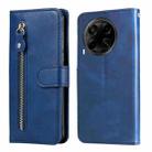 For Tecno Camon 30S / Camon 30S Pro Fashion Calf Texture Zipper Leather Phone Case(Blue) - 1