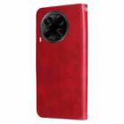 For Tecno Camon 30S / Camon 30S Pro Fashion Calf Texture Zipper Leather Phone Case(Red) - 3