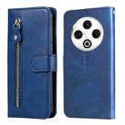 For Tecno Spark 30 4G Fashion Calf Texture Zipper Leather Phone Case(Blue) - 1