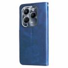 For Infinix Hot 40 / Hot 40 Pro Fashion Calf Texture Zipper Leather Phone Case(Blue) - 3