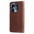 For Infinix Hot 40i Fashion Calf Texture Zipper Leather Phone Case(Brown) - 3