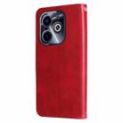 For Infinix Hot 40i Fashion Calf Texture Zipper Leather Phone Case(Red) - 3