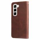 For Infinix Hot 50 4G Fashion Calf Texture Zipper Leather Phone Case(Brown) - 3
