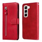 For Infinix Hot 50 4G Fashion Calf Texture Zipper Leather Phone Case(Red) - 1