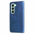 For Infinix Hot 50 5G Fashion Calf Texture Zipper Leather Phone Case(Blue) - 3