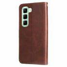 For Infinix Hot 50 5G Fashion Calf Texture Zipper Leather Phone Case(Brown) - 3