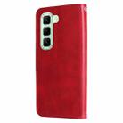 For Infinix Hot 50 5G Fashion Calf Texture Zipper Leather Phone Case(Red) - 3