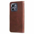 For Infinix Hot 50i / Smart 9 Fashion Calf Texture Zipper Leather Phone Case(Brown) - 3