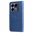 For Infinix Note 40 4G Fashion Calf Texture Zipper Leather Phone Case(Blue) - 3