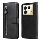 For Infinix Note 40 5G Fashion Calf Texture Zipper Leather Phone Case(Black) - 1