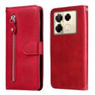 For Infinix Note 40 Pro 4G / 5G / Note 40 Pro+ Fashion Calf Texture Zipper Leather Phone Case(Red) - 1