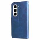 For Infinix Hot 50 Pro+ 4G Fashion Calf Texture Zipper Leather Phone Case(Blue) - 3