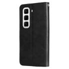 For Infinix Hot 50 Pro+ 4G Fashion Calf Texture Zipper Leather Phone Case(Black) - 3